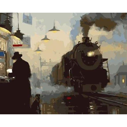 Train Diy Paint By Numbers Kits ZXB421-25 - NEEDLEWORK KITS