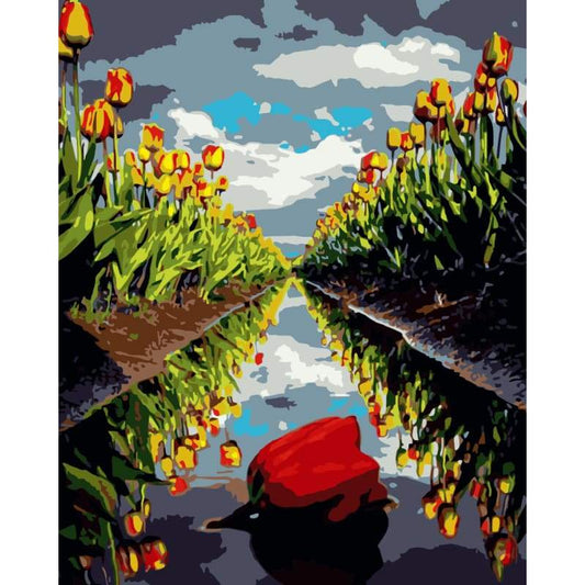 Tulips Diy Paint By Numbers Kits WM-855 - NEEDLEWORK KITS
