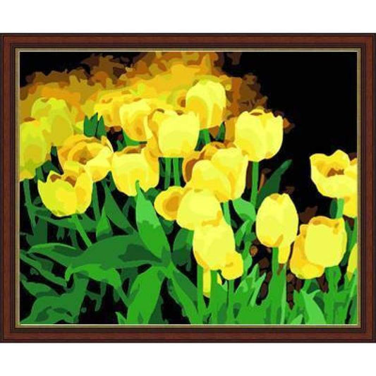 Tulips Diy Paint By Numbers Kits ZXE149 - NEEDLEWORK KITS