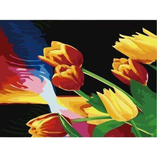 Tulips Diy Paint By Numbers Kits ZXE499 - NEEDLEWORK KITS