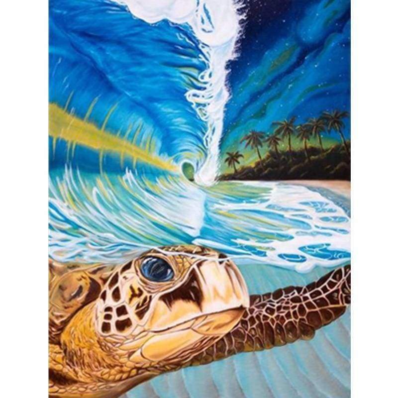 Turtle Diy Paint By Numbers Kits PBN30244 - NEEDLEWORK KITS