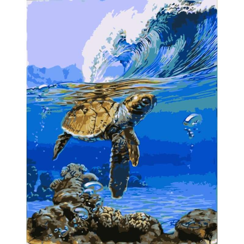 Turtle Diy Paint By Numbers Kits WM-1622 - NEEDLEWORK KITS