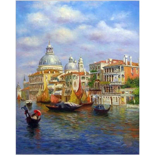 Water Venice Diy Paint By Numbers Kits PBN52614 - NEEDLEWORK KITS