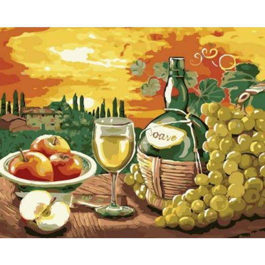 Wine And Fresh Fruit Diy Paint By Numbers Kits ZXQ2401-23 - NEEDLEWORK KITS