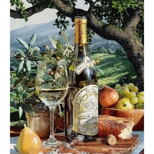 Wine And Fresh Fruit Diy Paint By Numbers Kits ZXQ2839 - NEEDLEWORK KITS