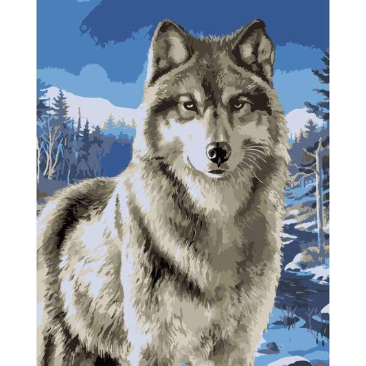Wolf Diy Paint By Numbers Kits SY-4050-043 - NEEDLEWORK KITS