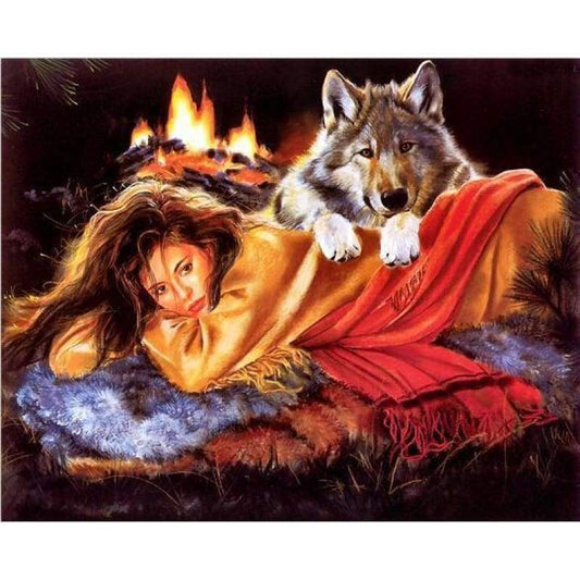 Wolf Diy Paint By Numbers Kits SY-4050-044 ZXQ935 - NEEDLEWORK KITS