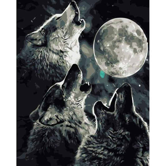 Wolf Diy Paint By Numbers Kits WM-295 - NEEDLEWORK KITS