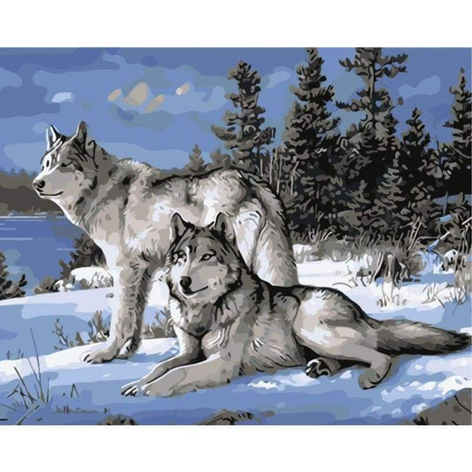 Wolf Diy Paint By Numbers Kits WM-437 - NEEDLEWORK KITS