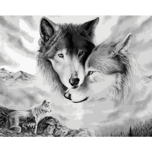 Wolf Diy Paint By Numbers Kits WM-488 - NEEDLEWORK KITS