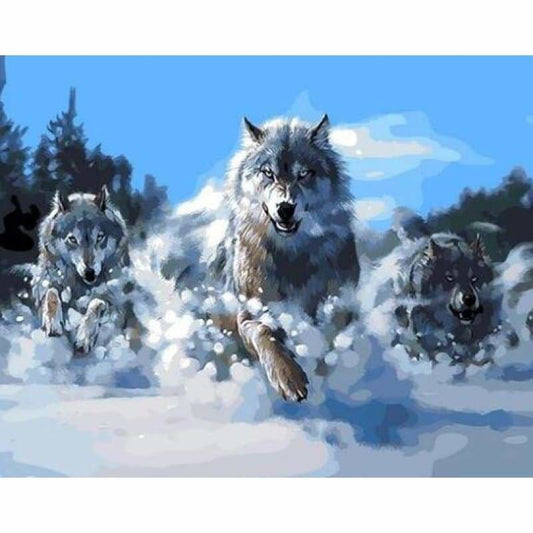 Wolves Diy Paint By Numbers Kits PBN92225 - NEEDLEWORK KITS