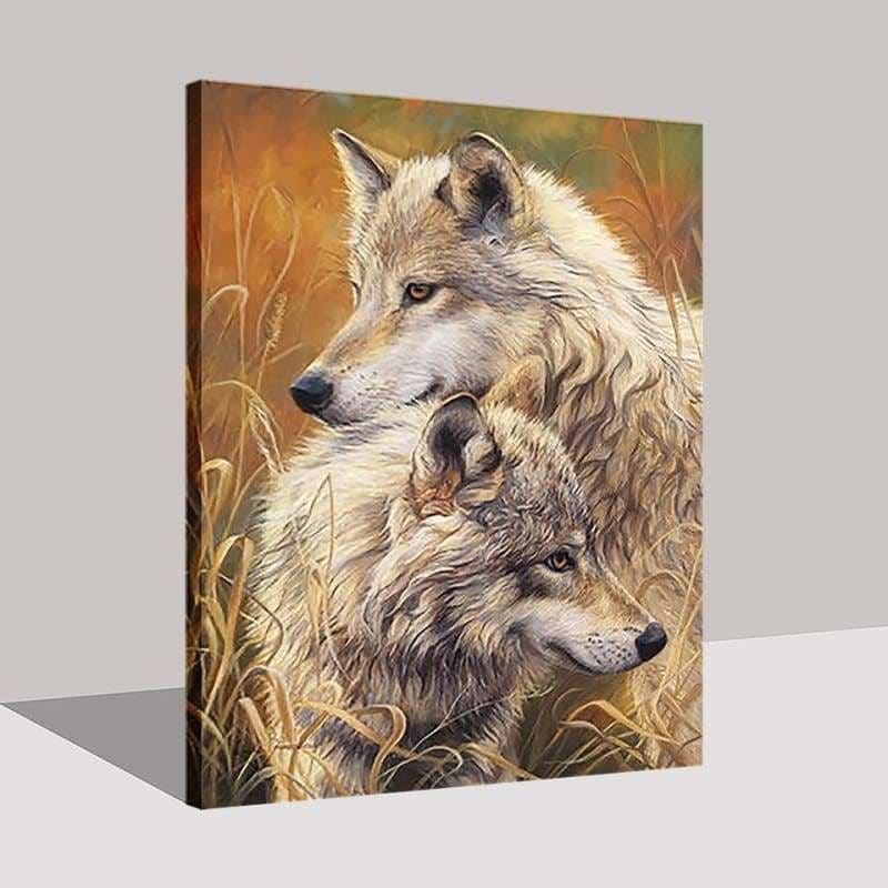 Wolves Diy Paint By Numbers Kits ZXQ2199 - NEEDLEWORK KITS